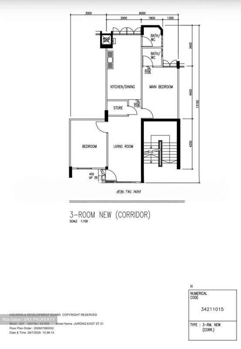 Blk 207 Jurong East View (Jurong East), HDB 3 Rooms #591898391
